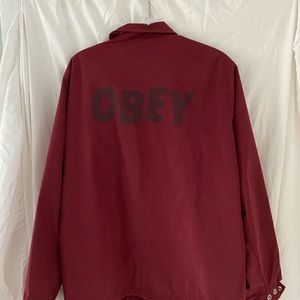MAROON OBEY JACKET - L